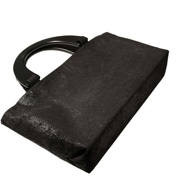 Michael Murrillo Handcrafted Black Handbag with Wooden Handles - Picture 2 of 7